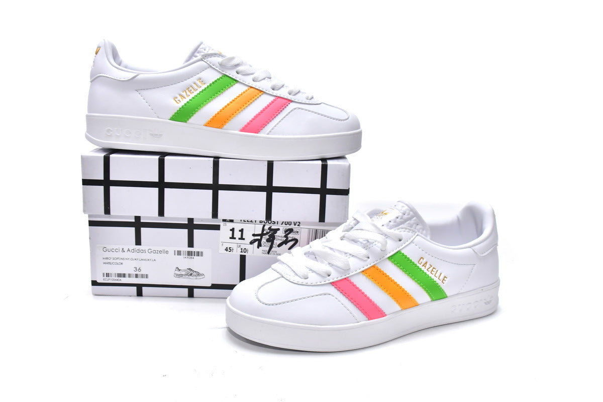 Gucci x adidas Originals Gazelle White Sneakers