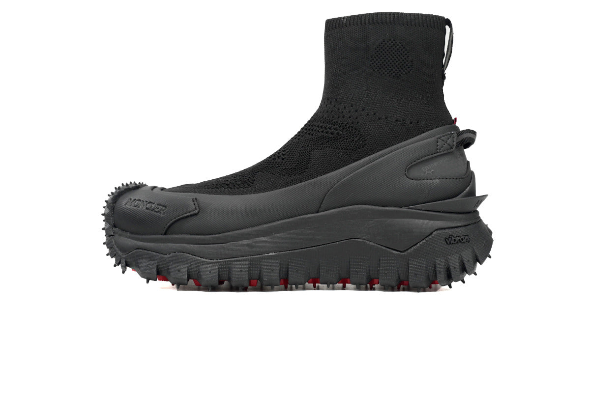 Moncler Trailgrip Knit Black High-Top Sneakers