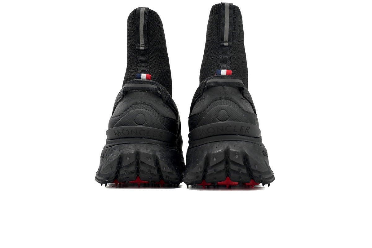 Moncler Trailgrip Knit Black High-Top Sneakers
