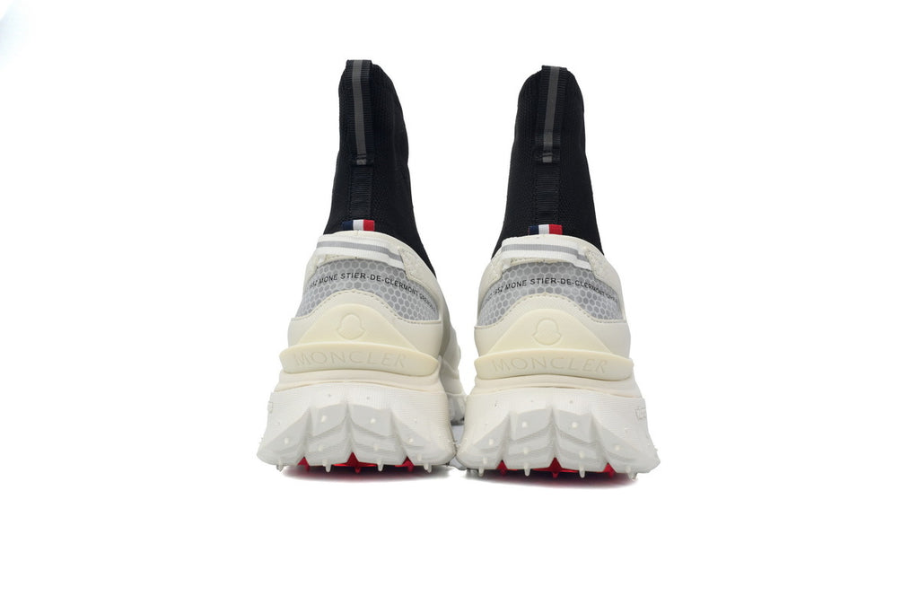 Moncler Trailgrip Knit Black White High-Top Sneakers
