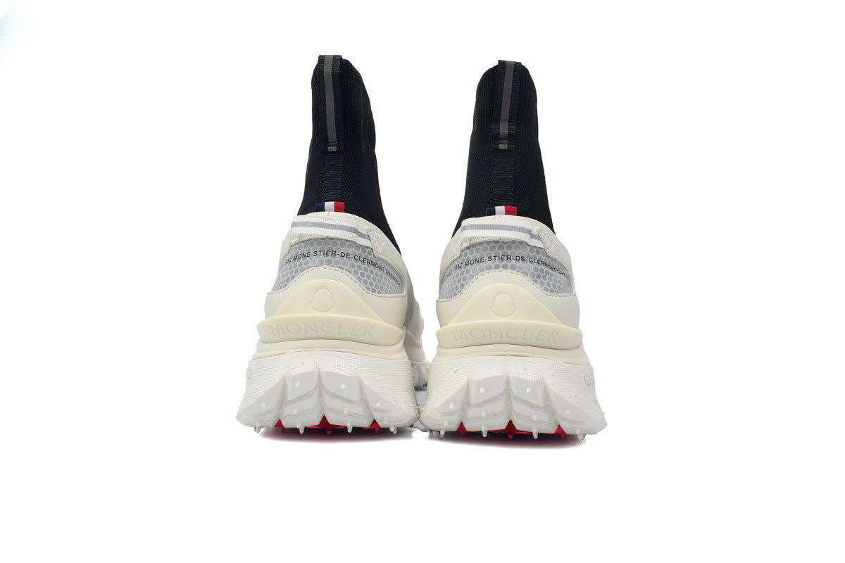Moncler Trailgrip Knit Black White High-Top Sneakers