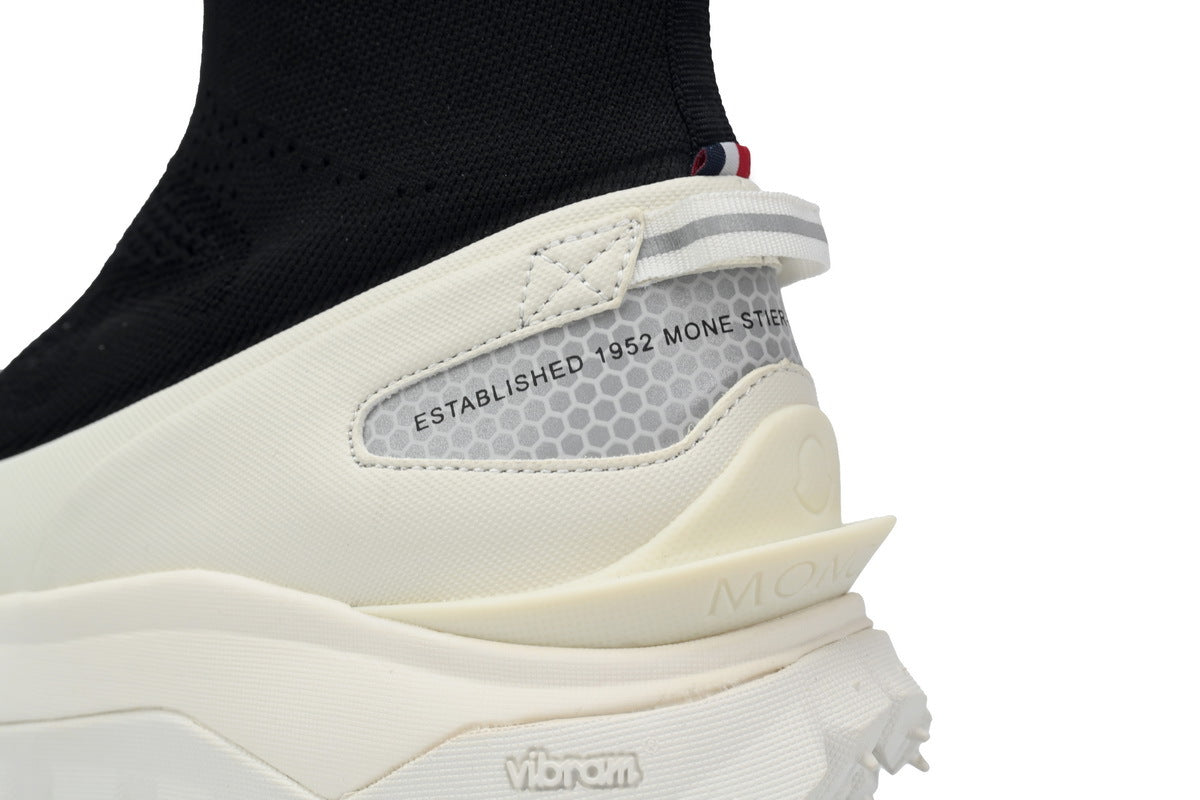 Moncler Trailgrip Knit Black White High-Top Sneakers