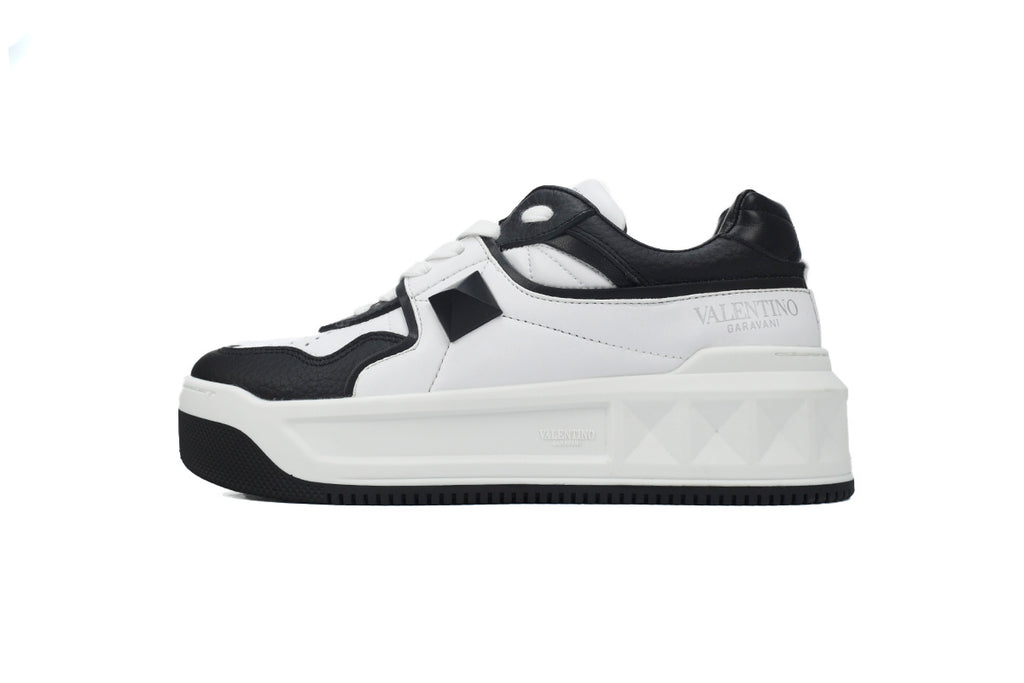 Valentino Garavani One Stud XL Black & White Platform Sneakers