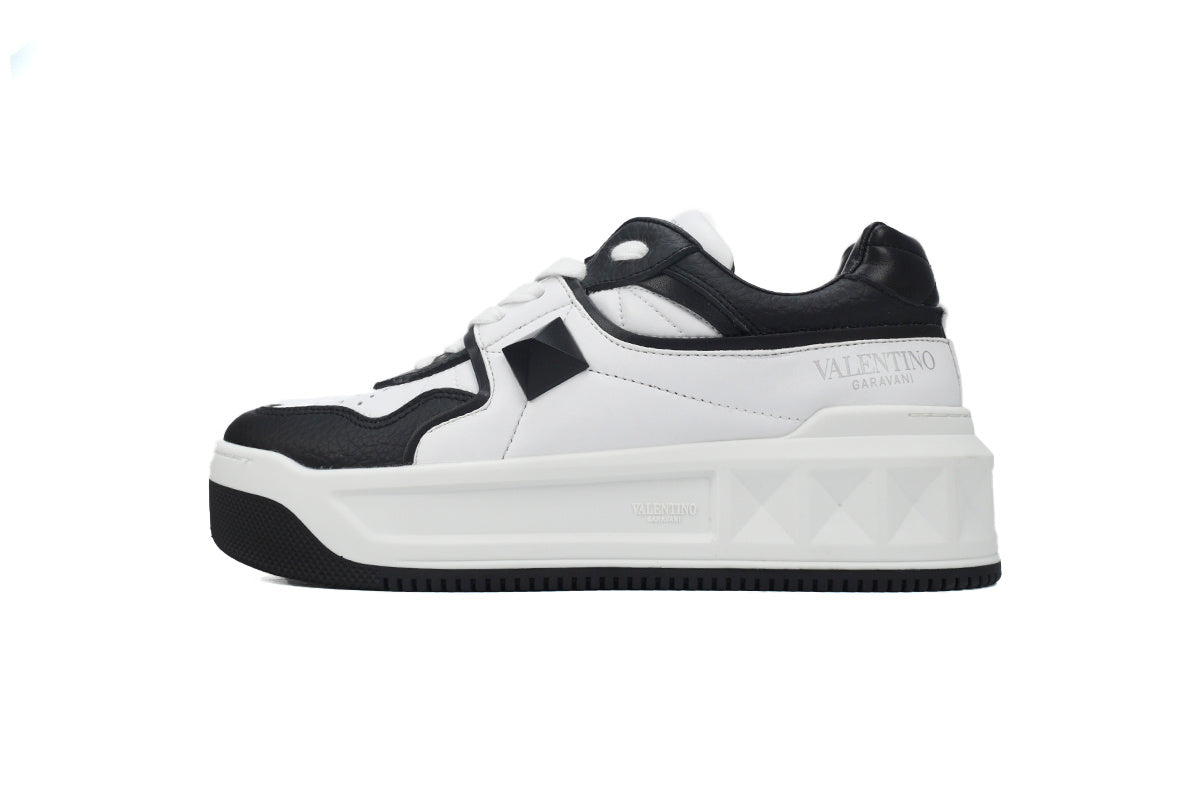 Valentino Garavani One Stud XL Black & White Platform Sneakers