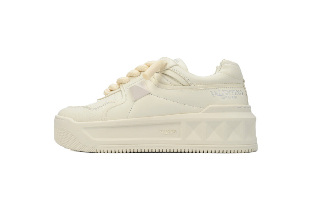 Valentino Garavani One Stud XL Beige Platform Sneakers