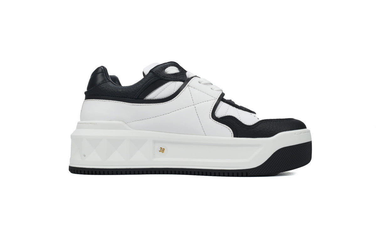 Valentino Garavani One Stud XL Black & White Platform Sneakers