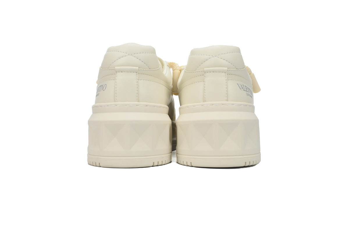 Valentino Garavani One Stud XL Beige Platform Sneakers
