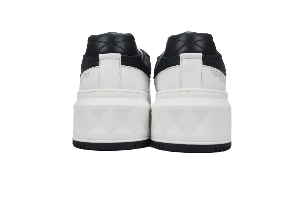 Valentino Garavani One Stud XL Black & White Platform Sneakers
