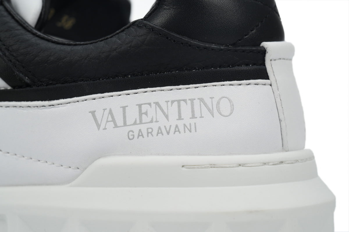 Valentino Garavani One Stud XL Black & White Platform Sneakers