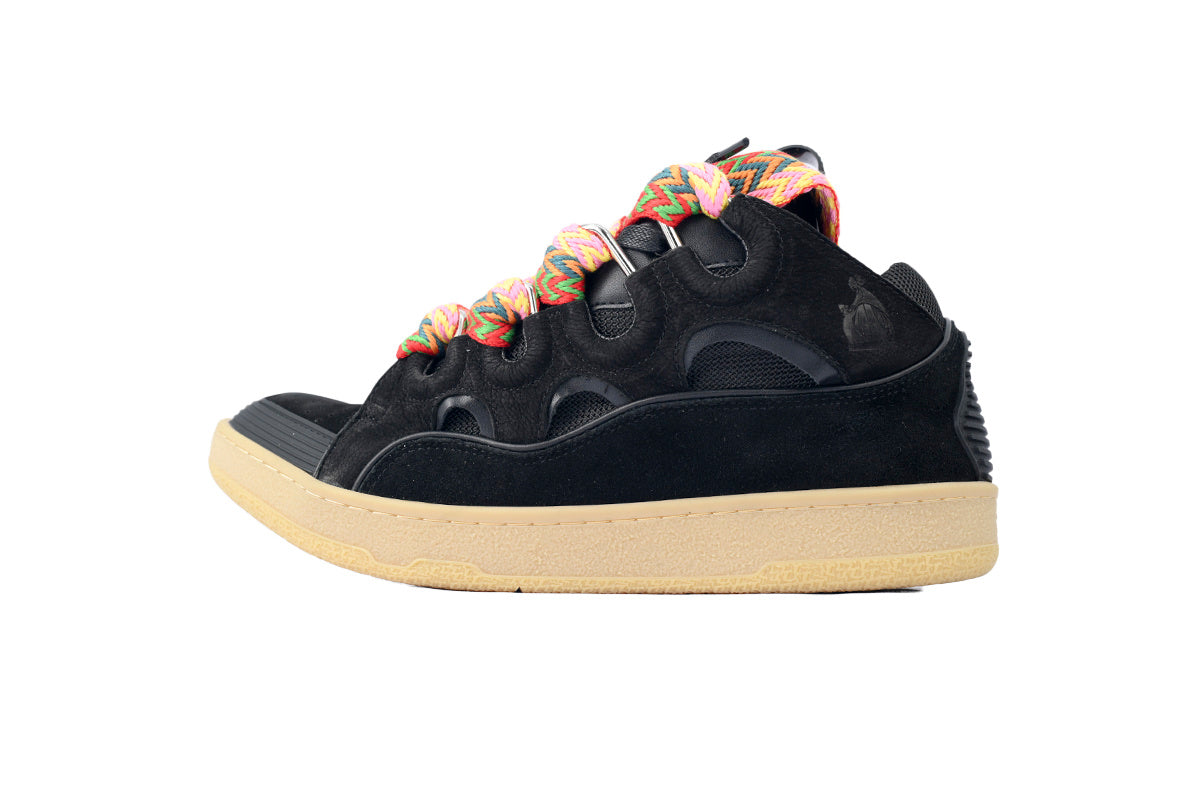LANVIN Curb Leather Sneakers – Classic Black