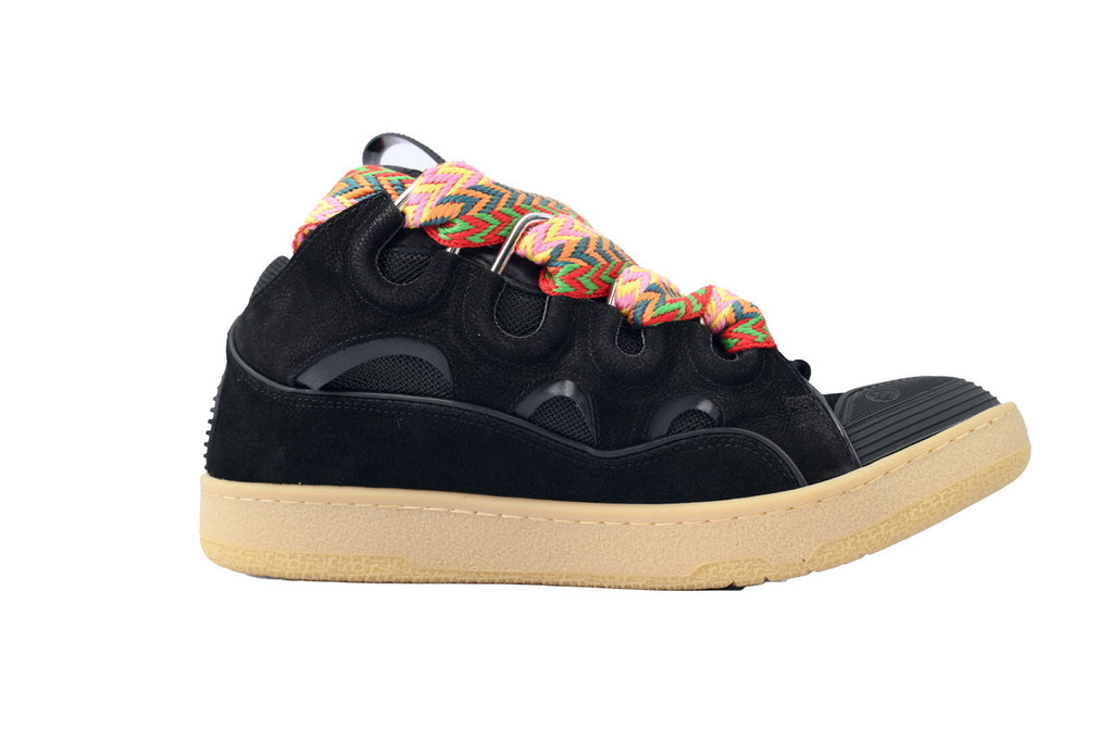 LANVIN Curb Leather Sneakers – Classic Black