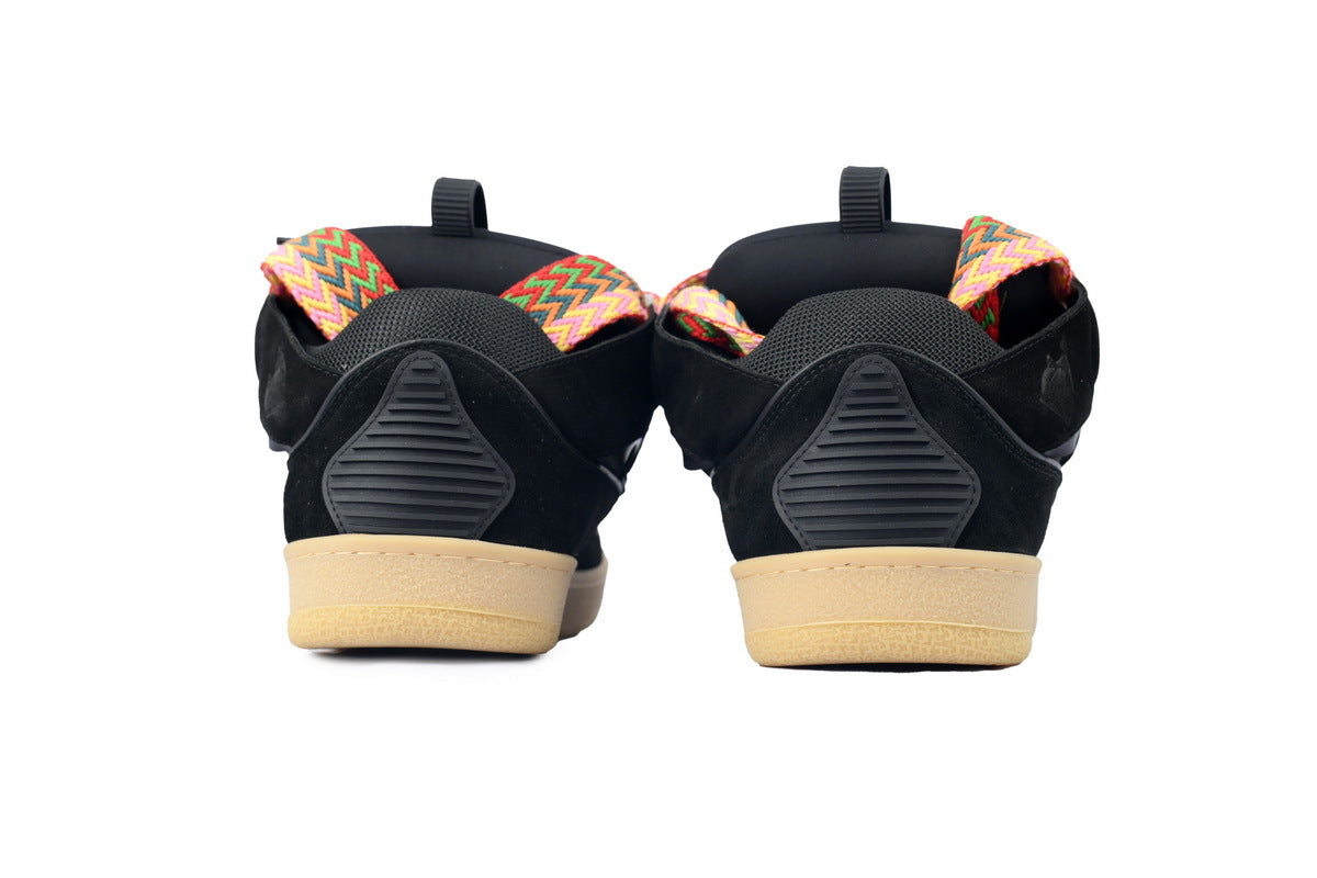 LANVIN Curb Leather Sneakers – Classic Black