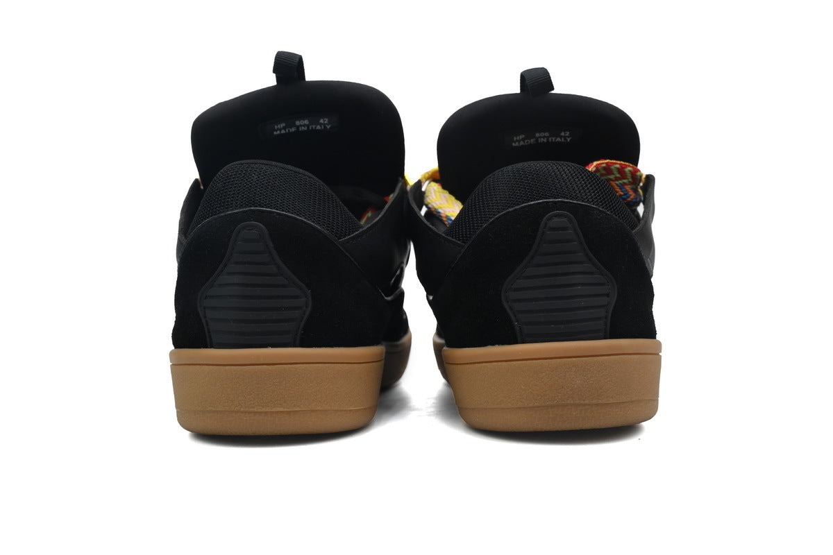 LANVIN Curb Leather Sneakers – Black