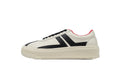 LANVIN Curb Leather Sneakers – White/Black Accent