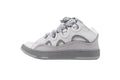 LANVIN Curb Leather Sneakers – White/Grey Two-Tone