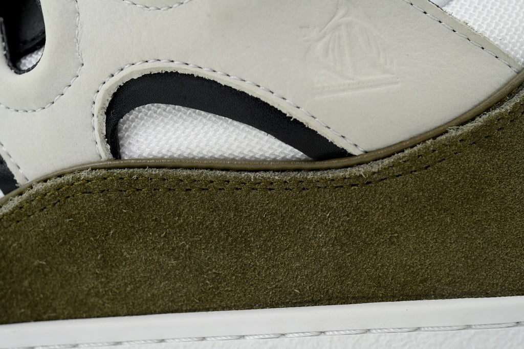 Lanvin Curb Sneakers – White/Khaki