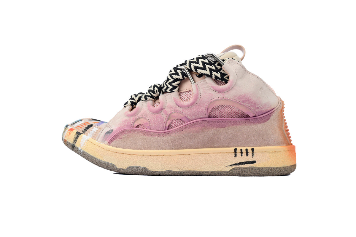 LANVIN LAB x FUTURE Leather Sneakers – Light Pink