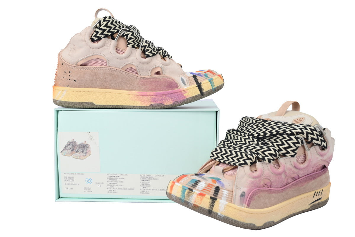 LANVIN LAB x FUTURE Leather Sneakers – Light Pink