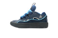 LANVIN Curb Leather Sneakers – Navy Blue