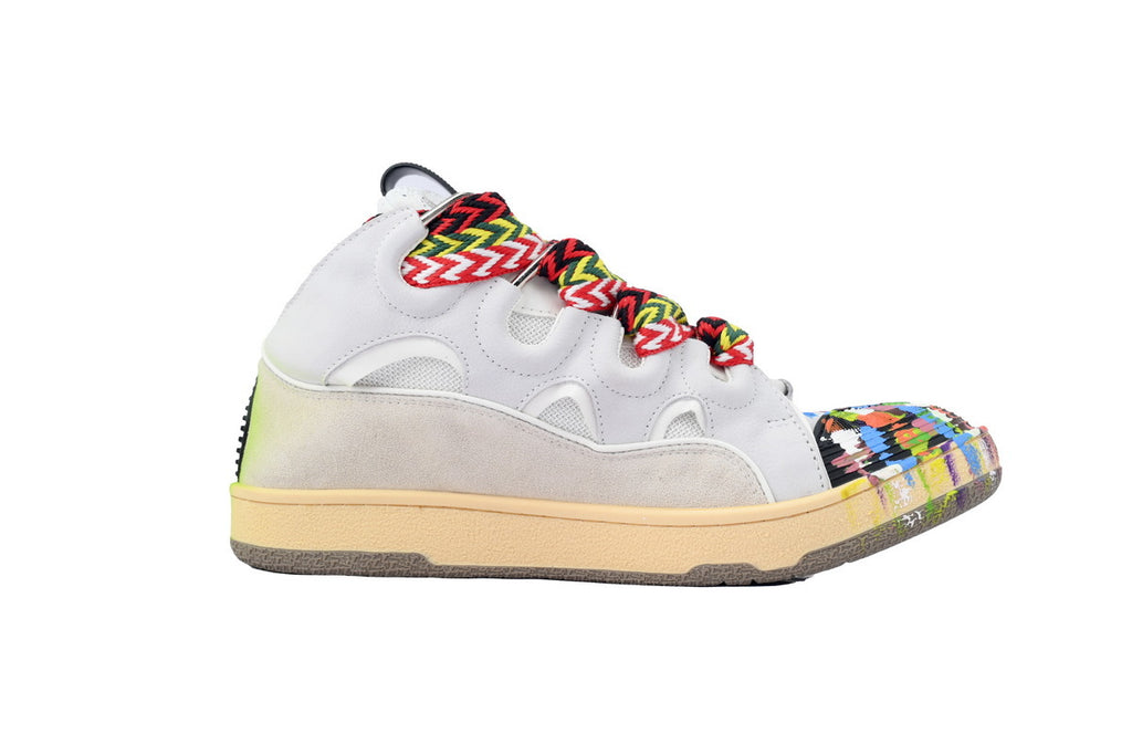 LANVIN LAB x FUTURE Leather Sneakers – Purple Splash Paint