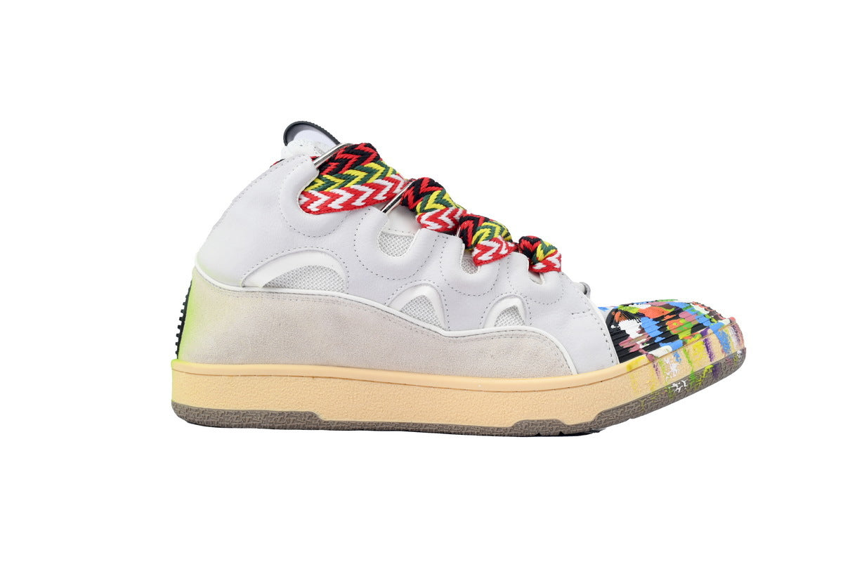LANVIN LAB x FUTURE Leather Sneakers – Purple Splash Paint