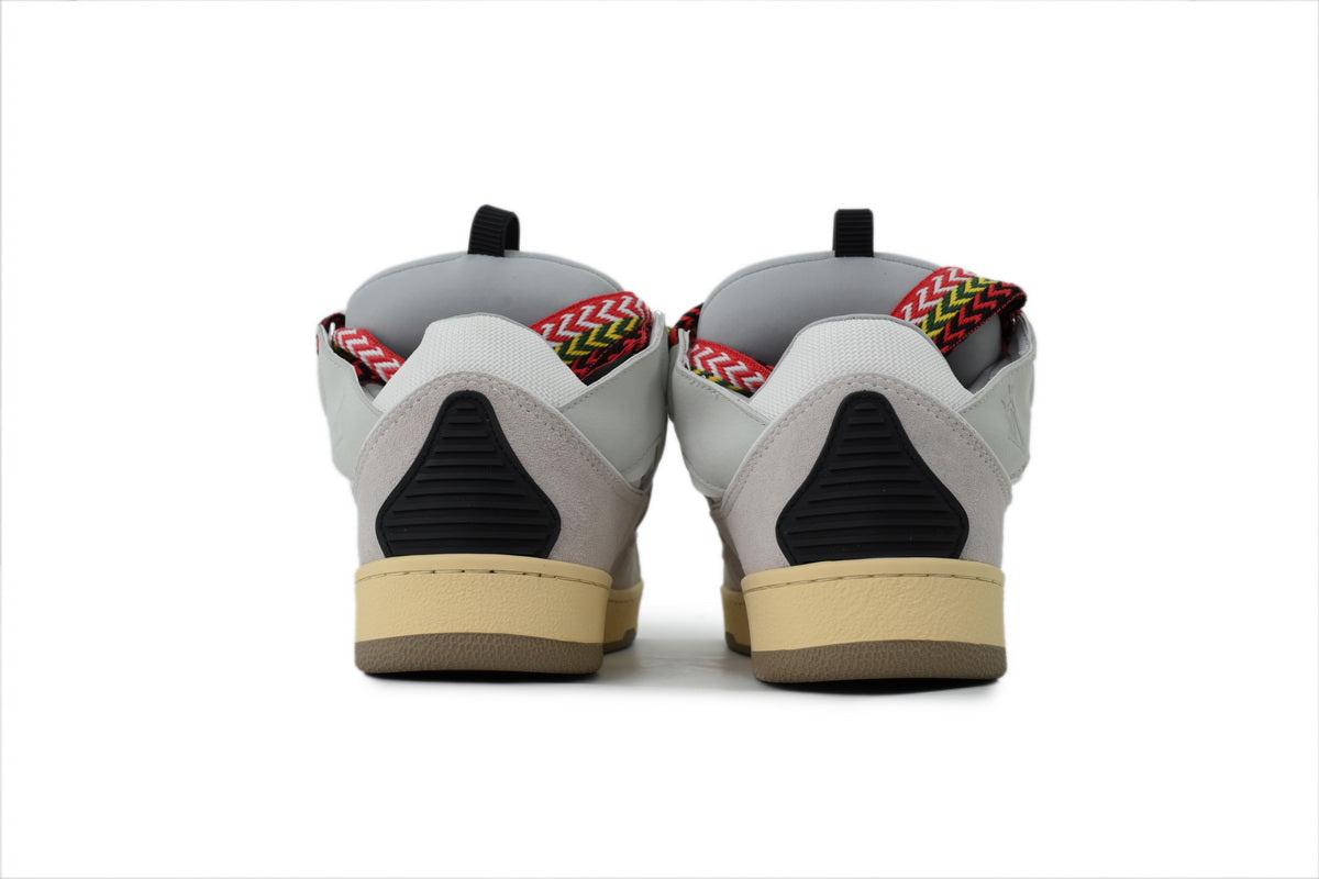 Lanvin Curb Sneakers – White with Multicolor Laces