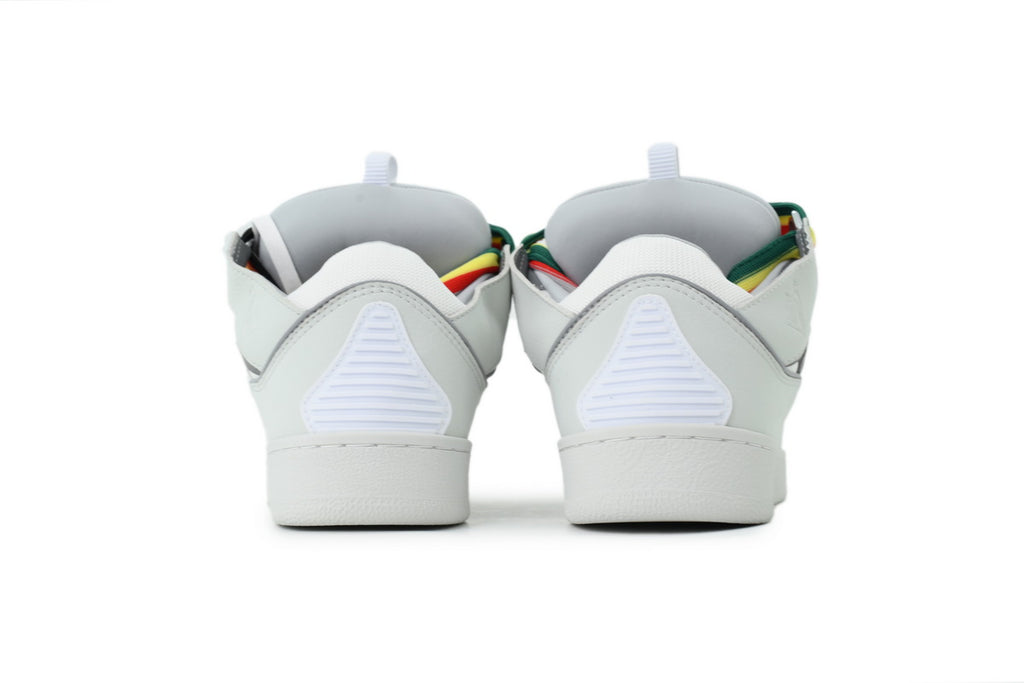 Lanvin Curb Sneakers – White with Multicolor Laces