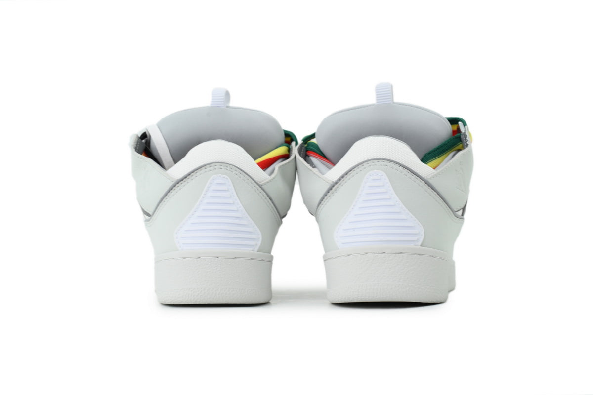 Lanvin Curb Sneakers – White with Multicolor Laces