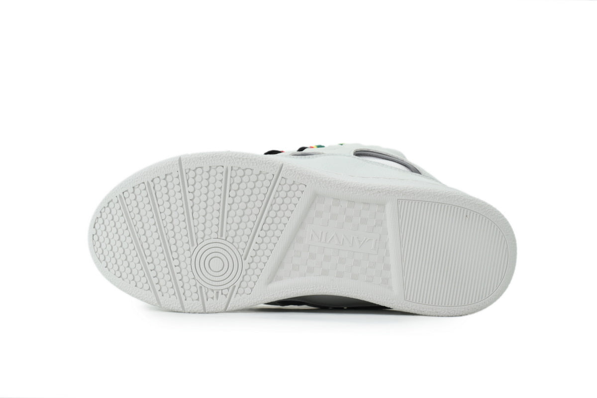 Lanvin Curb Sneakers – White with Multicolor Laces