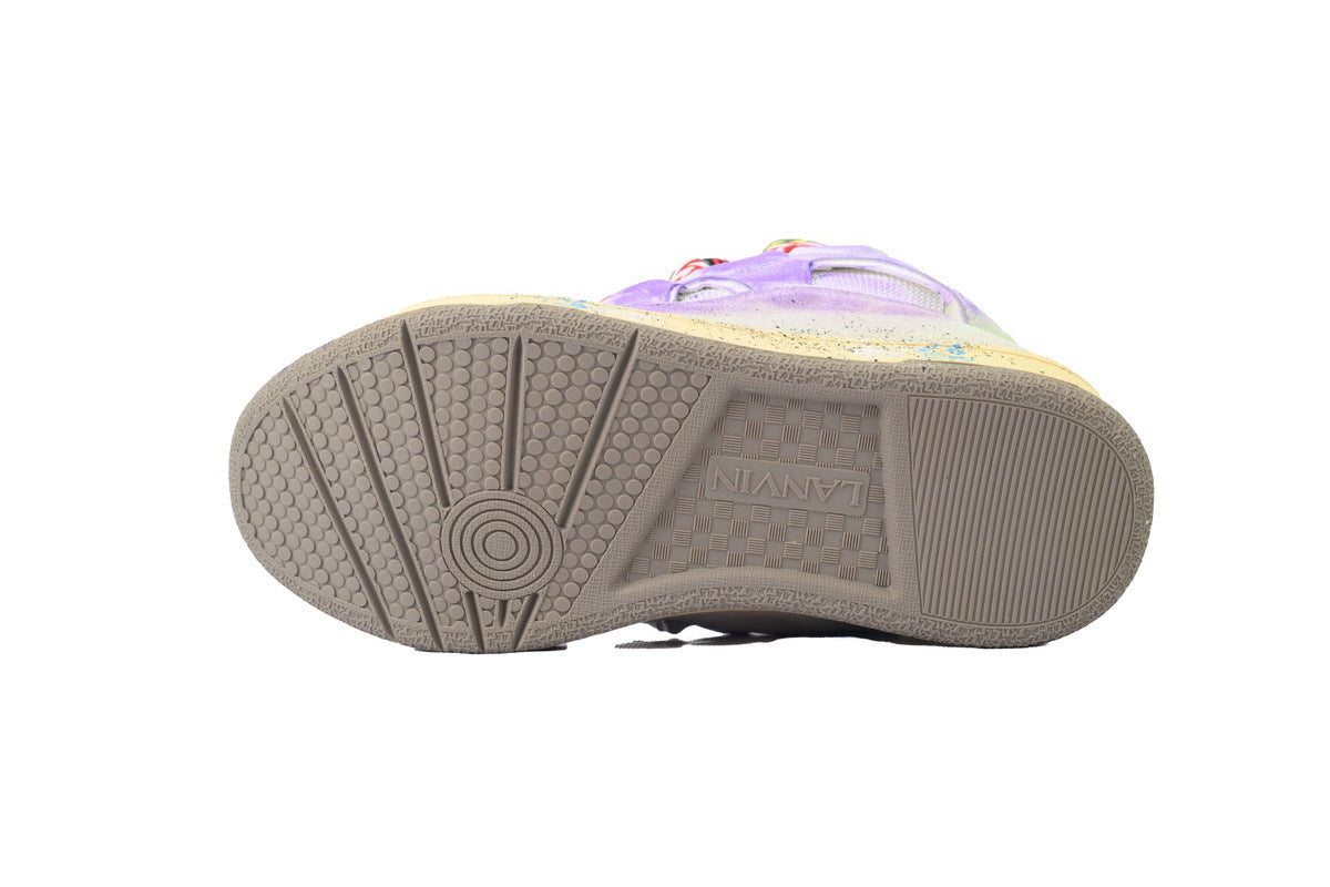 LANVIN LAB x FUTURE Leather Sneakers – Purple Splash Paint