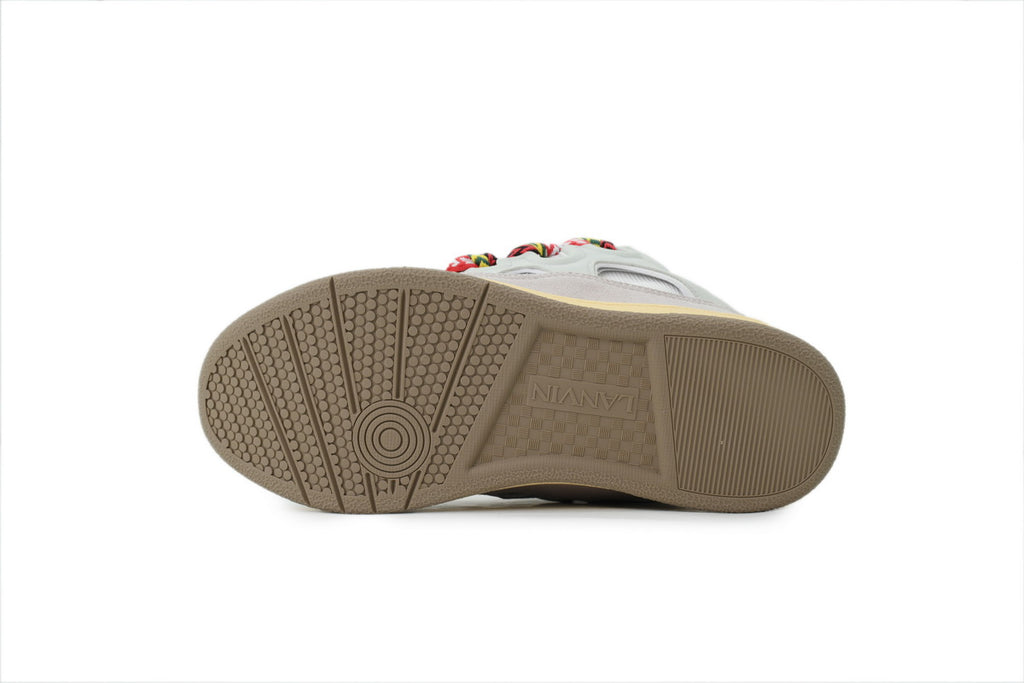 Lanvin Curb Sneakers – White with Multicolor Laces
