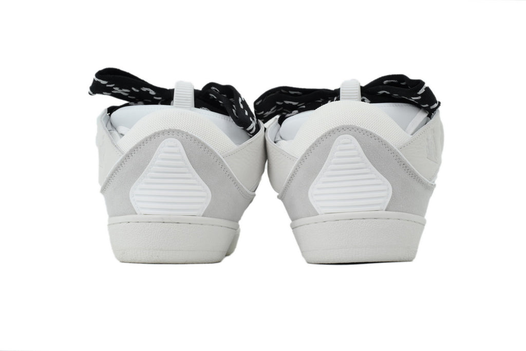 LANVIN Curb Leather Sneakers – Pure White