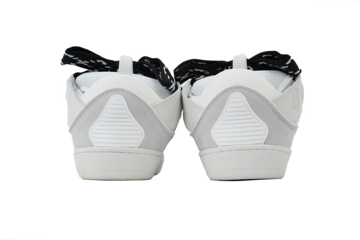 LANVIN Curb Leather Sneakers – Pure White