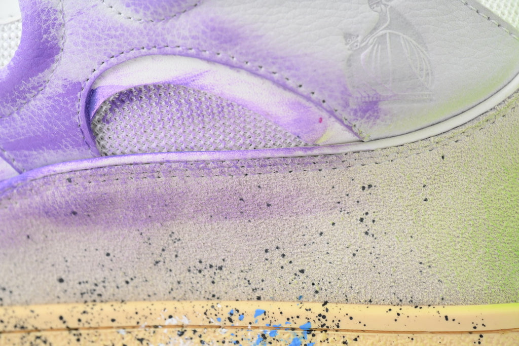 LANVIN LAB x FUTURE Leather Sneakers – Purple Splash Paint
