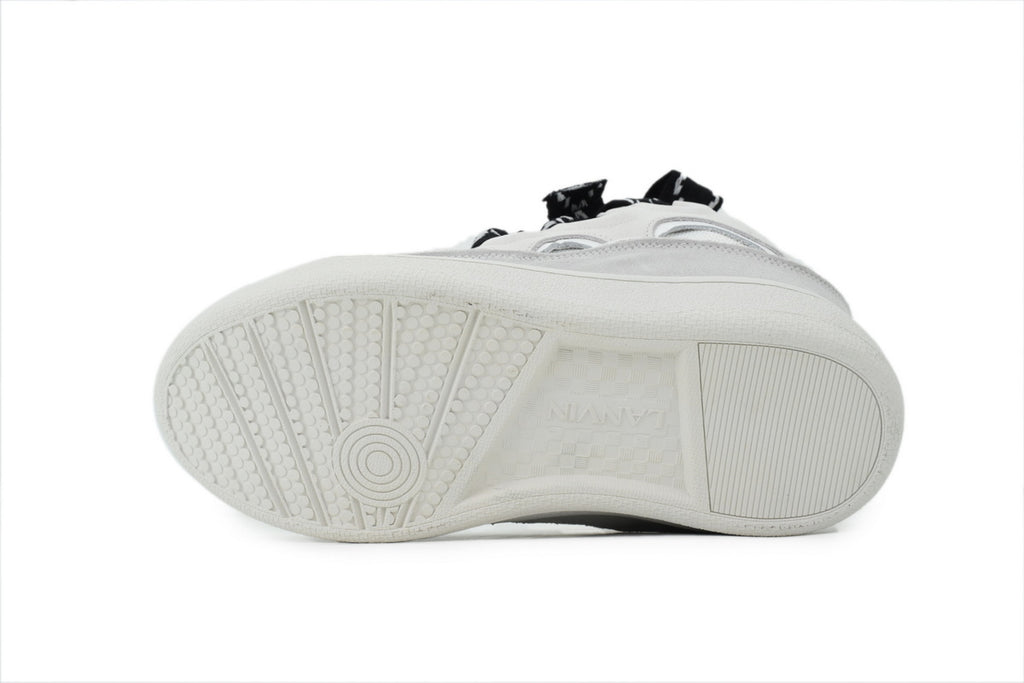 LANVIN Curb Leather Sneakers – Pure White
