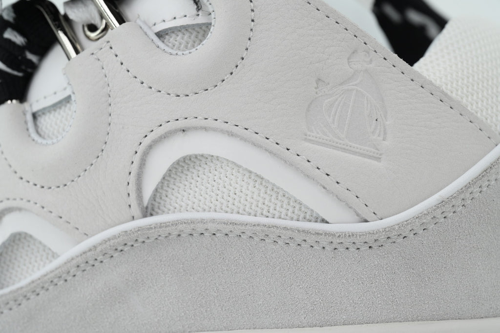 LANVIN Curb Leather Sneakers – Pure White