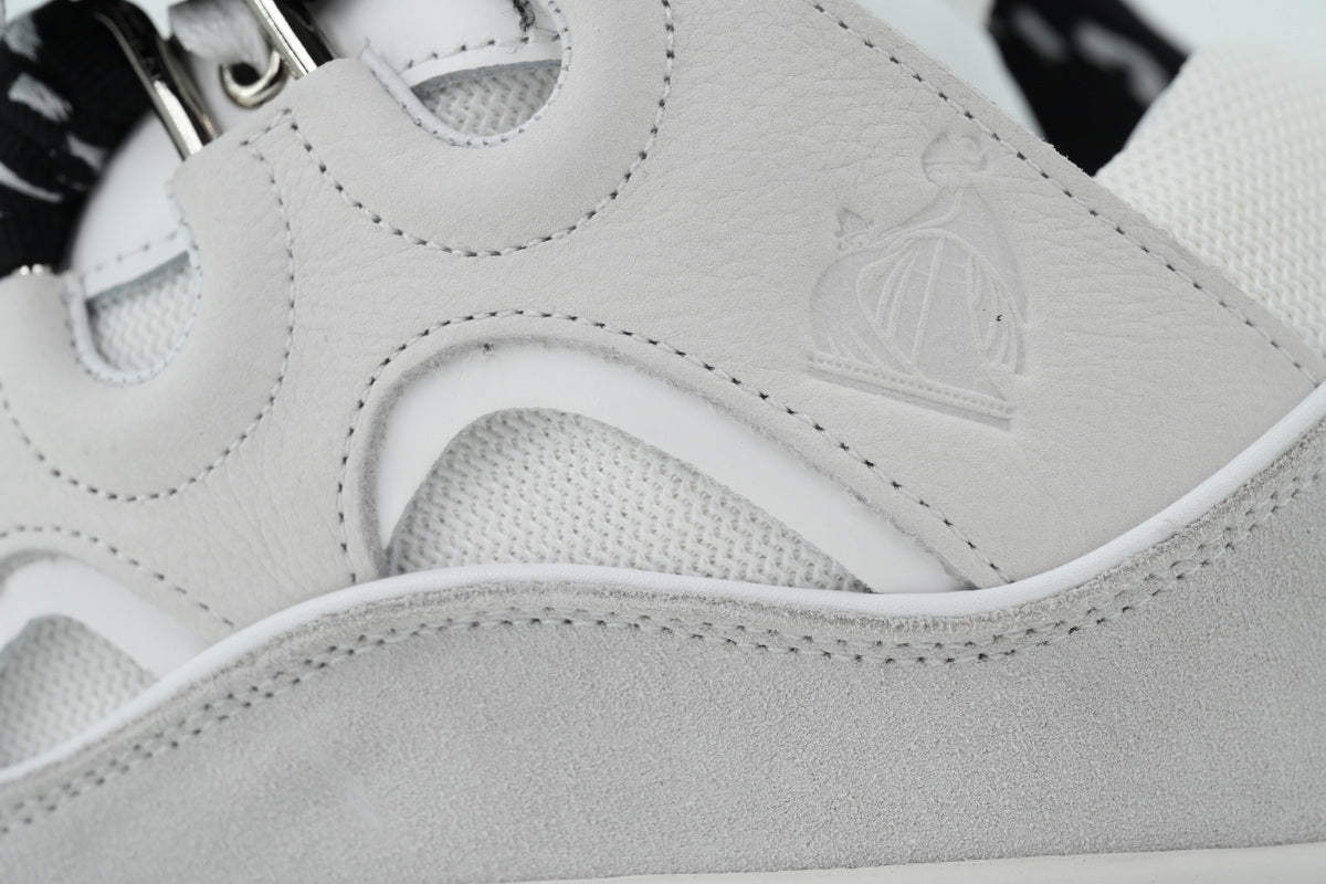 LANVIN Curb Leather Sneakers – Pure White
