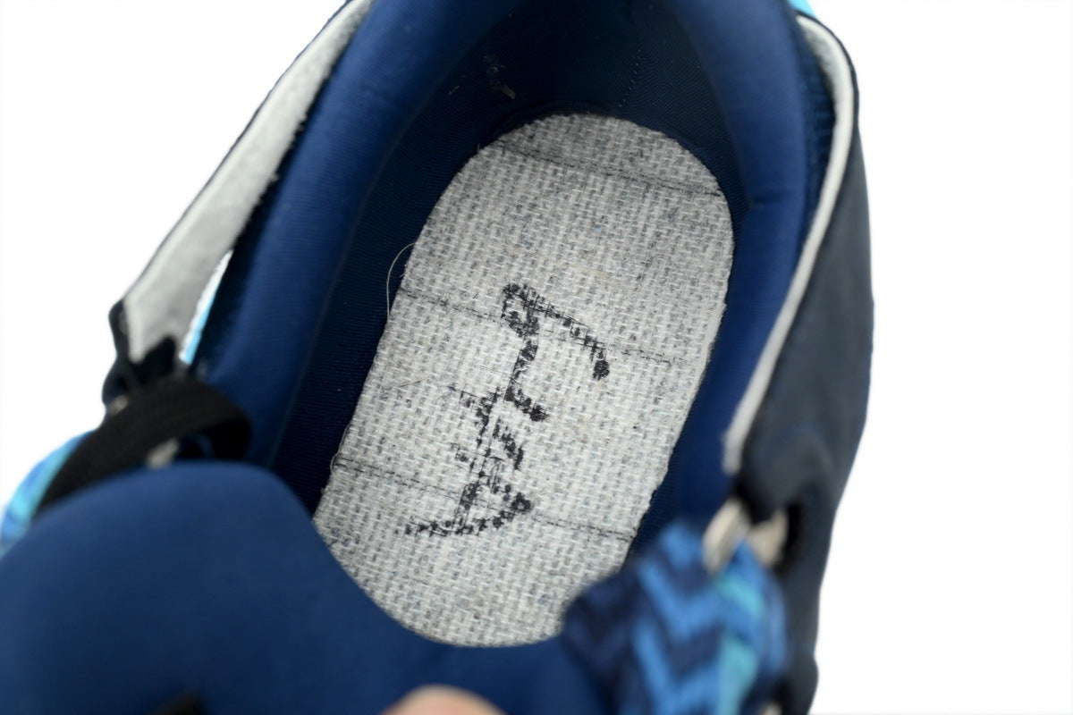 LANVIN Curb Leather Sneakers – Navy Blue