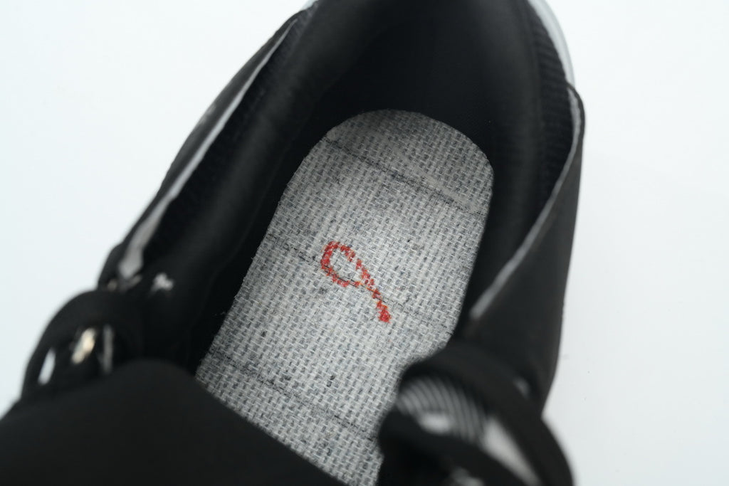 LANVIN Curb Leather Sneakers – Black/Grey