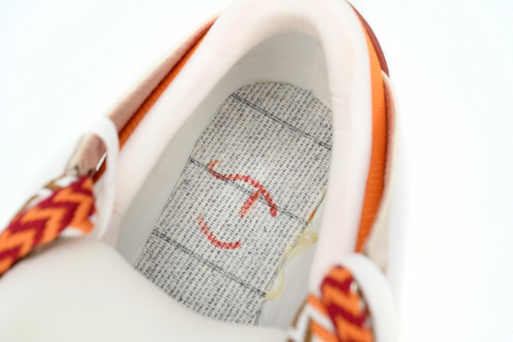 LANVIN Curb Leather Sneakers – Pink/Mango