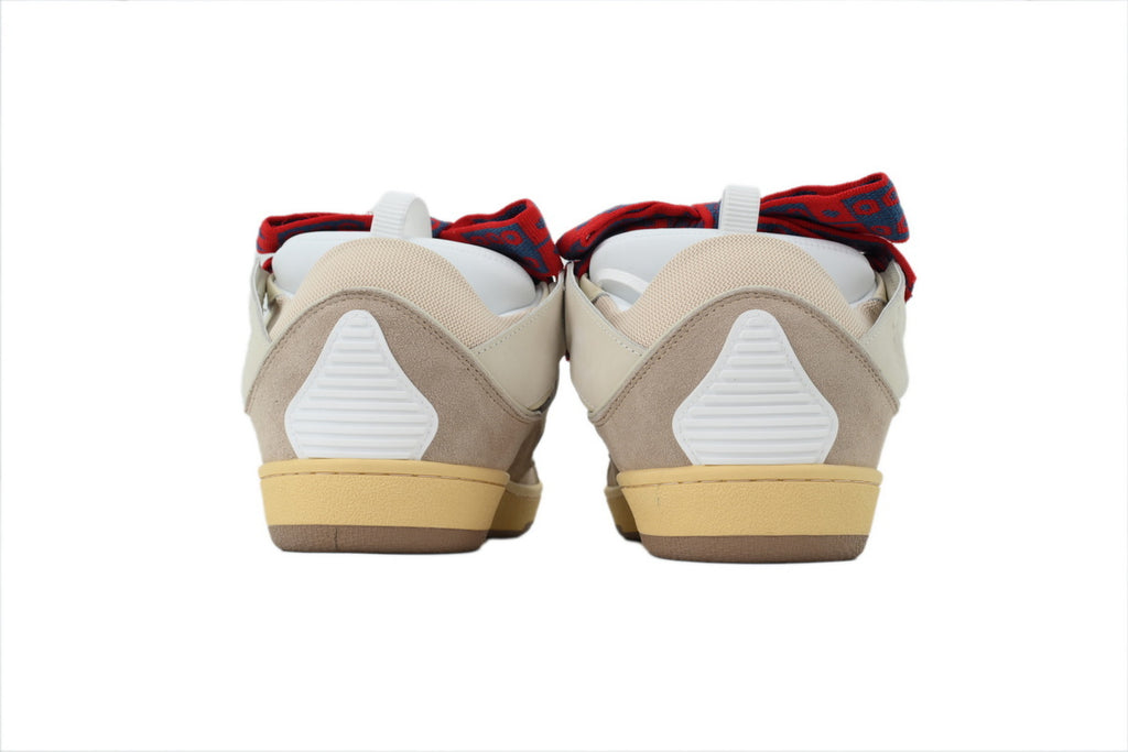 LANVIN Curb Leather Sneakers – Beige