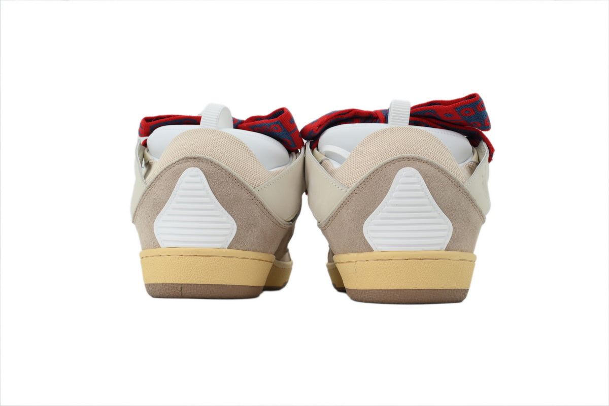 LANVIN Curb Leather Sneakers – Beige