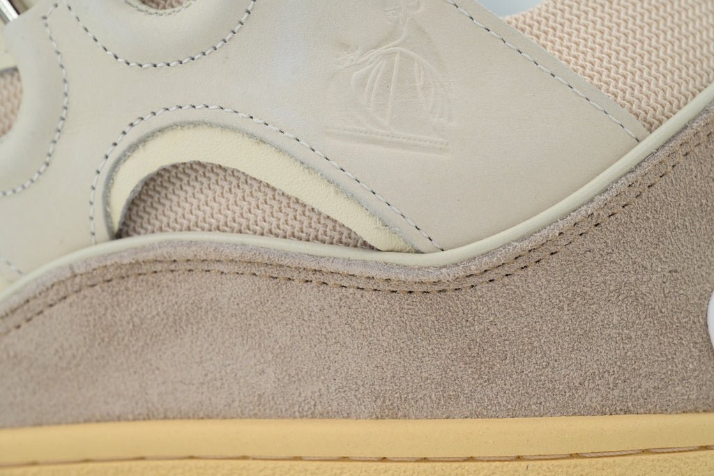 LANVIN Curb Leather Sneakers – Beige