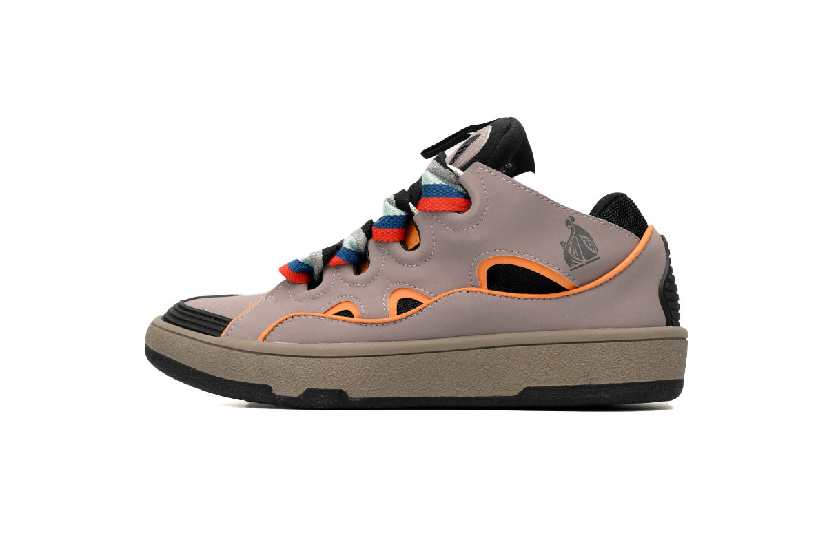 LANVIN Curb Leather Sneakers – Brown