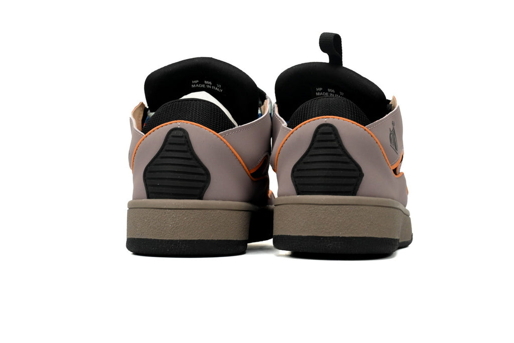 LANVIN Curb Leather Sneakers – Brown