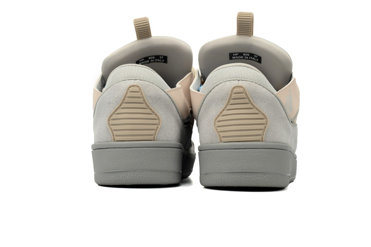 LANVIN Curb Leather Sneakers – Pink/White