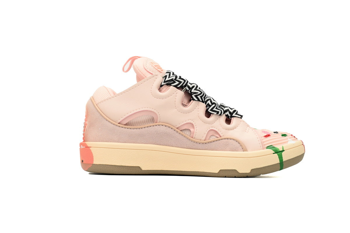 LANVIN LAB x FUTURE Leather Sneakers – Soft Pink