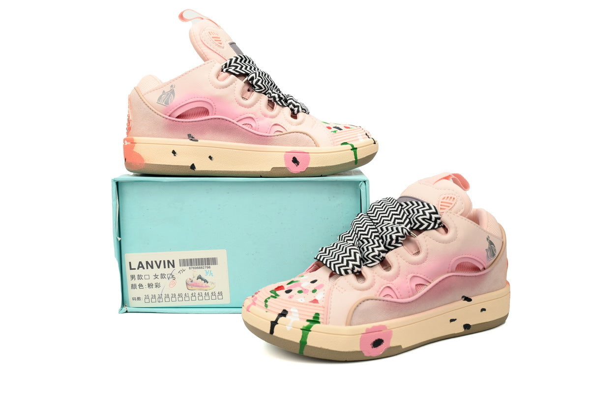 LANVIN LAB x FUTURE Leather Sneakers – Soft Pink