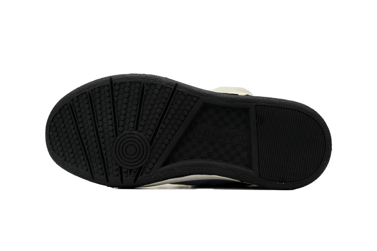 LANVIN Curb Leather Sneakers – Light Blue