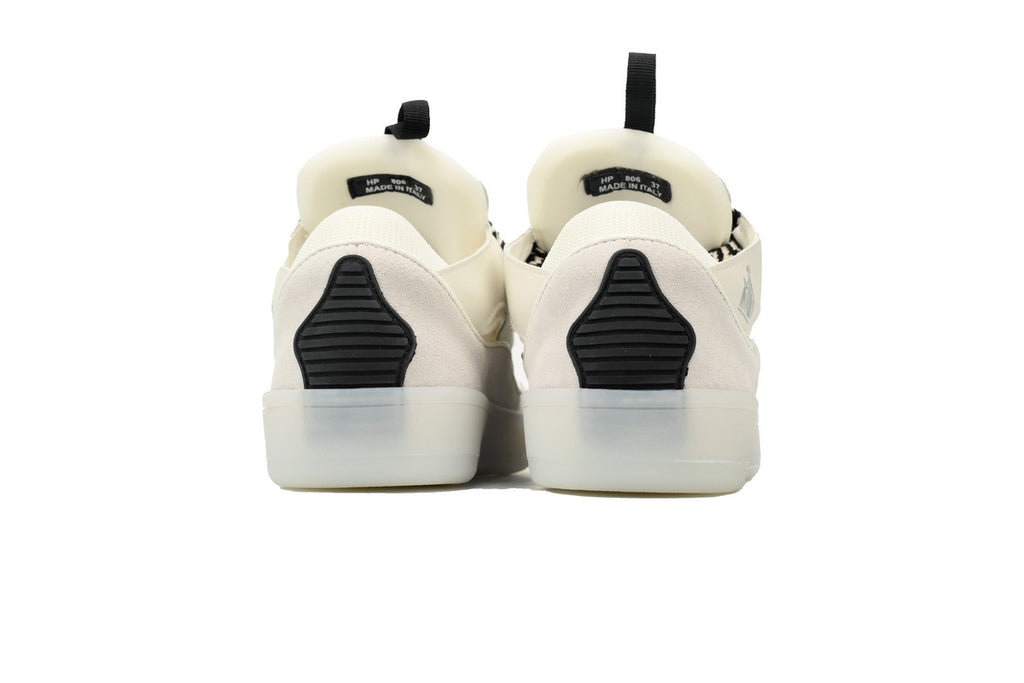LANVIN Curb Leather Sneakers – Soft White